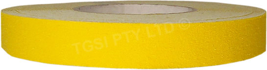 yellow anti slip tape, 25mm, aluminium oxide